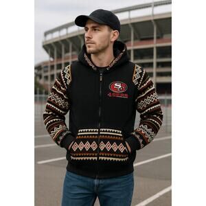 San Francisco 49ers Alpaca Blend Hoodie – Unique Embroidered Piece (S)